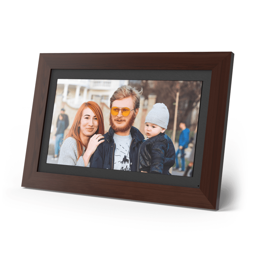 Brookstone PhotoShare 14" Espresso Wood Frame