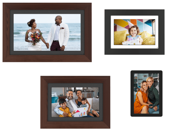 Brookstone PhotoShare Frames in multiple sizes and colors